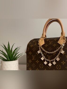 Gold purse chain; clover bag  Charm only selling !!